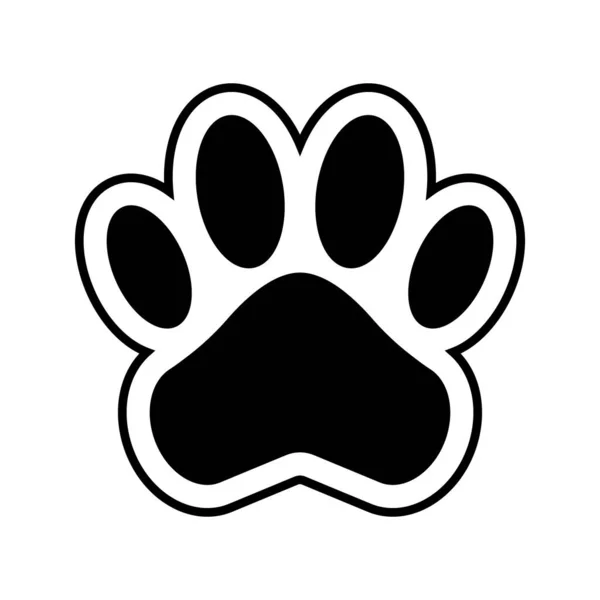 Cat Dog Paw Icon Animal Symbol Editable Vector — Stockvektor