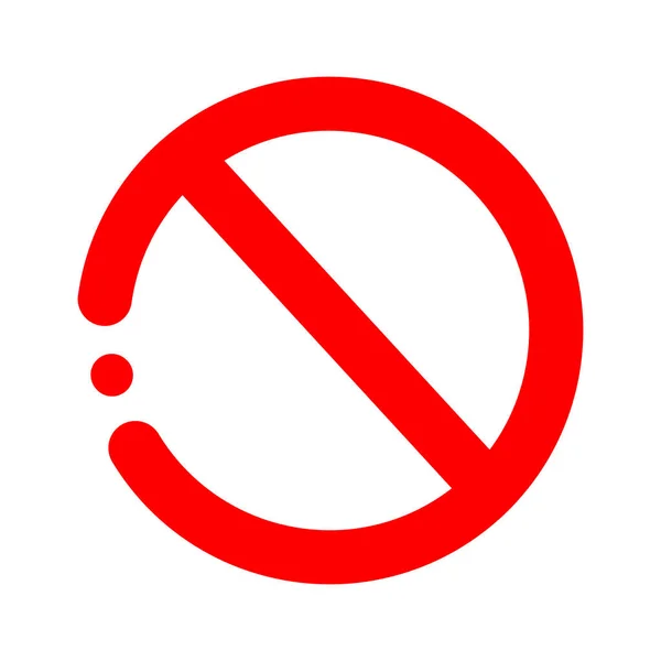 Flat Design Prohibition Sign Regulation Rule Editable Vector — ストックベクタ