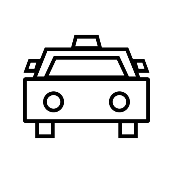 Cab Line Icon Taxi Symbol Editable Vector — Vettoriale Stock