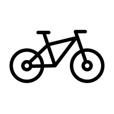 Bicycle icon. Shared and rented bicycle. Bicycle parking. Editable vector.