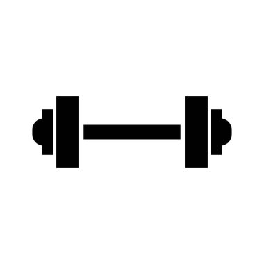Dumbbells. Symbol of weight training. Editable vector.