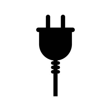 Electrical outlet silhouette icon. Plug icon. Editable vector.