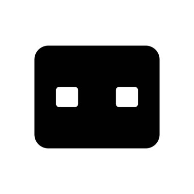 Socket silhouette icon. Plug in outlet. Plug receptacle. Editable vector.