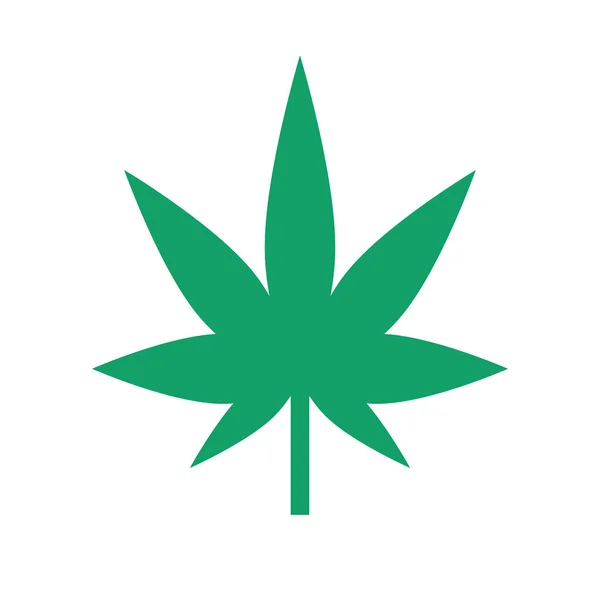 Simple Marijuana Leaf Icon Marijuana Icon Drugs Editable Vector — Image vectorielle