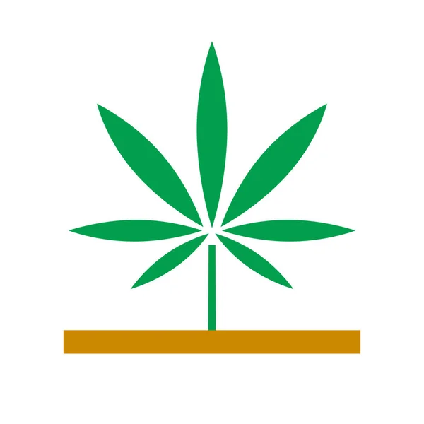Marijuana Cultivation Icon Cannabis Cultivation Cannabis Leaf Editable Vector — 图库矢量图片