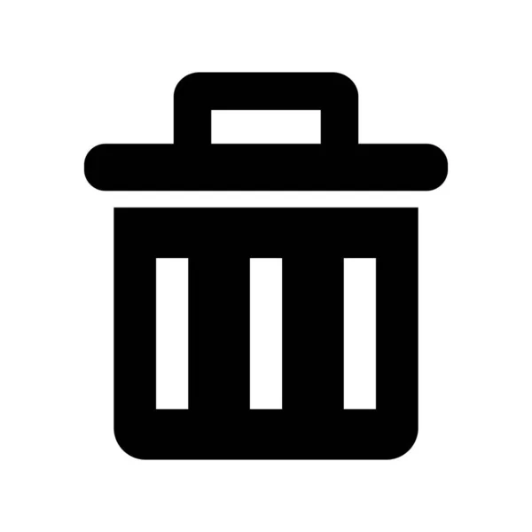Simple Small Trash Can Icon Editable Vector — 图库矢量图片