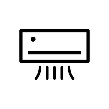 Air Conditioning. Heating and cooling. Indoor facilities. Editable vector.