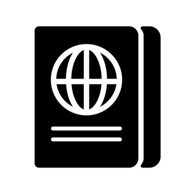 Passport silhouette icon. Passport book. Editable vector.