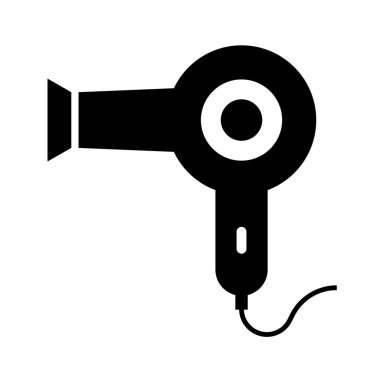 Modern blow dryer silhouette icon. Hair dryer icon. Editable vector.