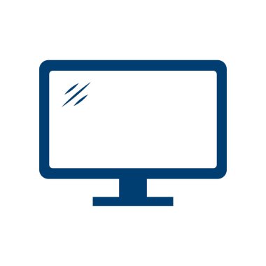 Glossy TV icon. Television. Home appliance. Editable vector.