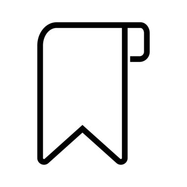 Yer imi etiket simgesi. Yer imi ve tarayıcı yer imi okunuyor. Düzenlenebilir vektör.