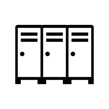 Dolap Simgesi. Soyunma odasında. Düzenlenebilir vektör.