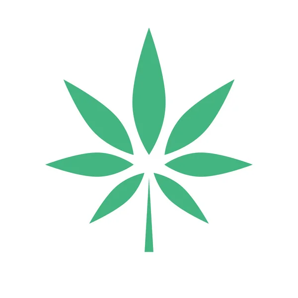 Icône Feuille Cannabis Marijuana Vecteur Modifiable — Image vectorielle