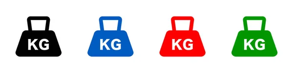 Kg重量图标集 可编辑矢量 — 图库矢量图片