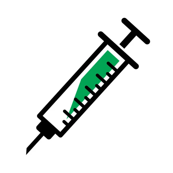 Medical Syringe Icon Vaccination Editable Vector — Stock Vector
