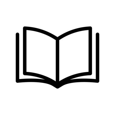 Basit okuma simgesi. Bilgi ve öğrenme. Düzenlenebilir vektör.