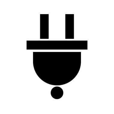 Disk siluet simgesini küçült. Elektrik prizi. Düzenlenebilir vektör.