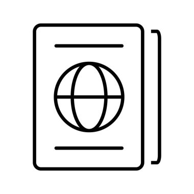 Pasaport. Seyahat belgesi. Uluslararası kimlik kartı. Düzenlenebilir vektör.