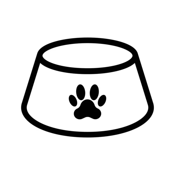 Πιάτο Για Κατοικίδια Τροφή Σκύλου Επεξεργάσιμο Διάνυσμα — Διανυσματικό Αρχείο