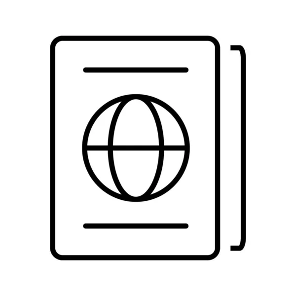 Pasaporte Documento Viaje Tarjeta Identificación Internacional Vector Editable — Vector de stock