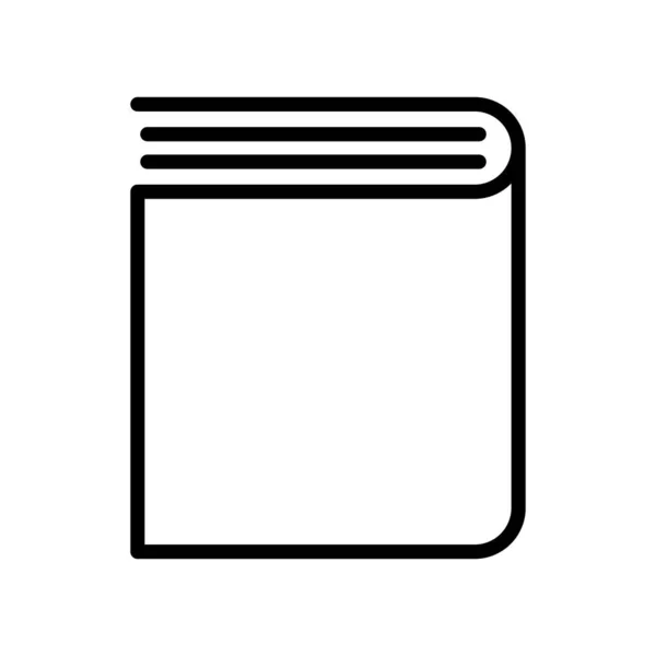 Icono Libro Simple Lectura Manual Vector Editable — Vector de stock