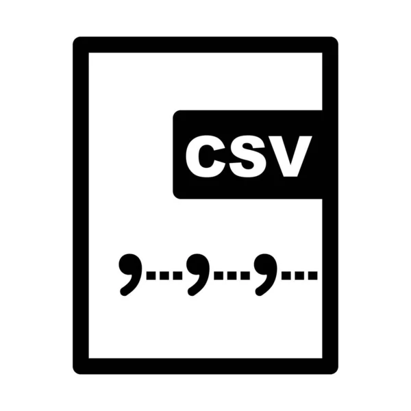 Icona Del File Csv File Importazione Esportazione Dati Vettore Modificabile — Vettoriale Stock