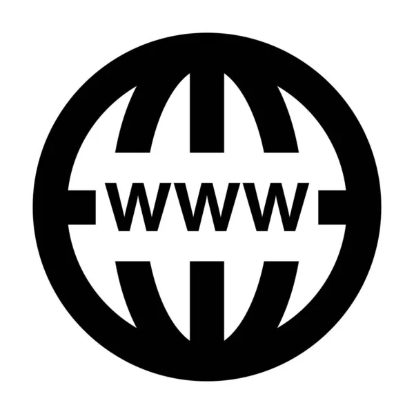Icona Del Browser Web Www Vettore Modificabile — Vettoriale Stock