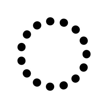 Dairelerden oluşan daire simgesi. Düzenlenebilir vektör.