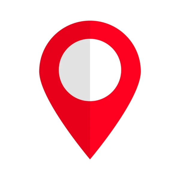 Moderna Icona Del Pin Mappa Rossa Informazioni Sulla Posizione Vettore — Vettoriale Stock