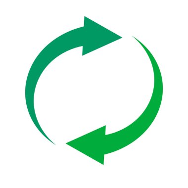 İşareti geri dönüştür. Tazeleme veya çevre döngüsü. Düzenlenebilir vektör.