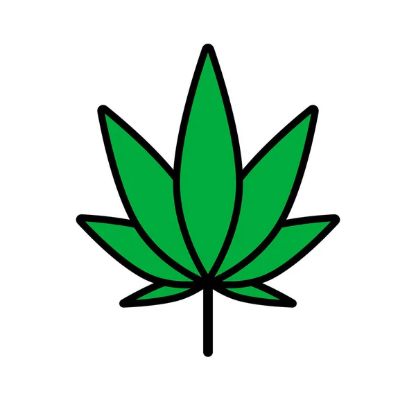 Drogue Cannabis Grass Icon Icône Chanvre Vecteur Modifiable — Image vectorielle