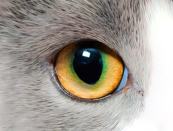 Olhos Animais Olhares Fortes — Fotografia de Stock