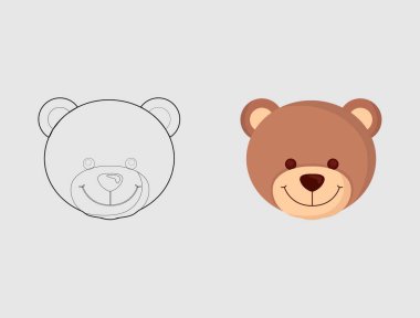 Sevimli küçük ayı portresi taşıyıcısı, kaliteli.