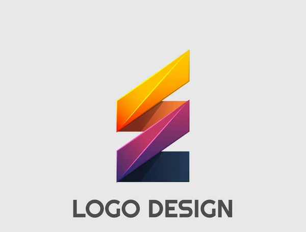 Diseño Del Logotipo Profesional Colorido Ajustable — Vector de stock