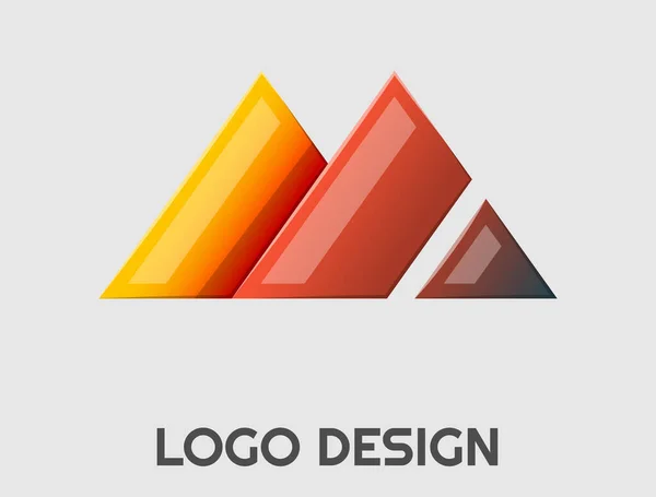 Design Logotipo Profissional Colorido Ajustável — Vetor de Stock