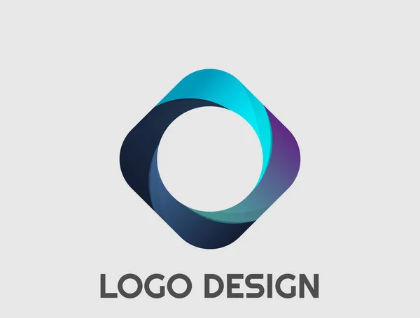 Diseño Del Logotipo Profesional Colorido Ajustable — Vector de stock