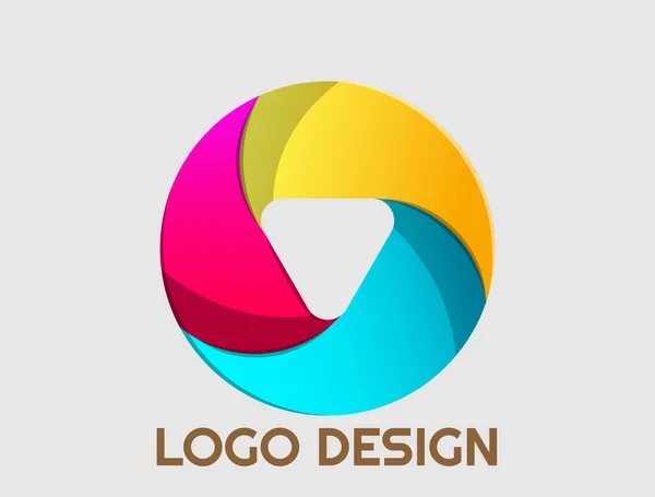 Design Logo Professionnel Coloré Réglable — Image vectorielle