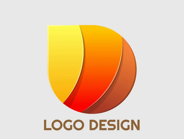 Design Logotipo Profissional Colorido Ajustável —  Vetores de Stock