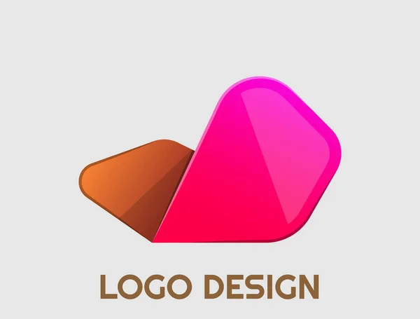 Design Logotipo Profissional Colorido Ajustável — Vetor de Stock