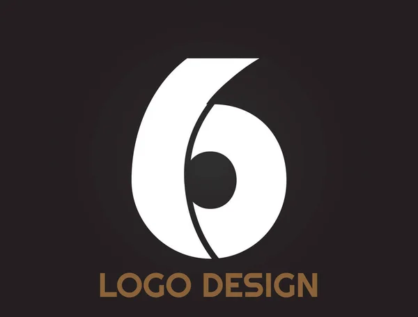 Siffror Vacker Design Logotyp Design — Stock vektor