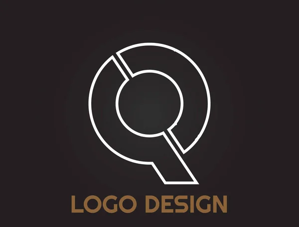 Alfabe Harfleri Güzel Bir Dizayn Logo Tasarımı — Stok Vektör