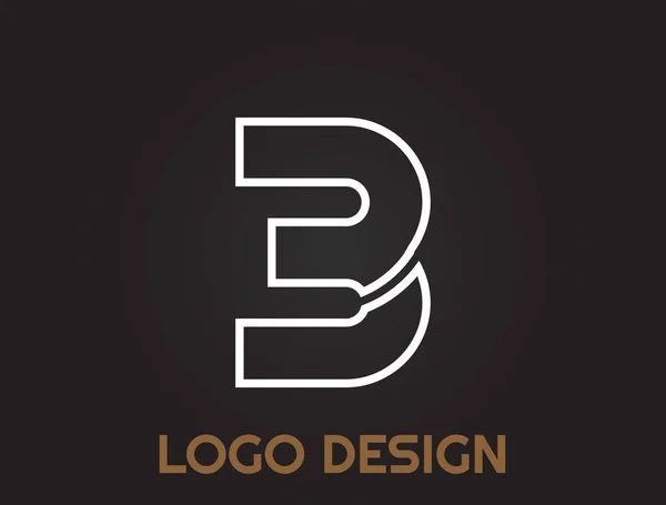 Nummers Een Mooi Design Logo Ontwerp — Stockvector