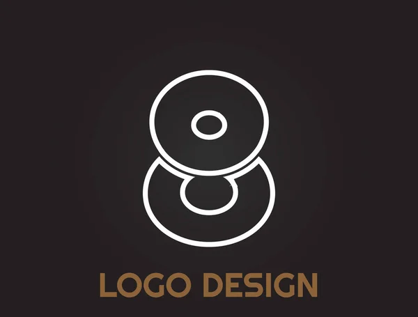 Números Belo Design Design Logotipo — Vetor de Stock