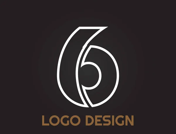 Números Diseño Hermoso Diseño Del Logotipo — Vector de stock