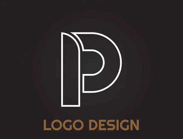 Lettres Alphabétiques Dans Beau Design Logo Design — Image vectorielle