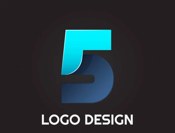 Numeri Bel Design Logo Design — Vettoriale Stock