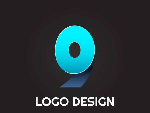 Numeri Bel Design Logo Design — Vettoriale Stock