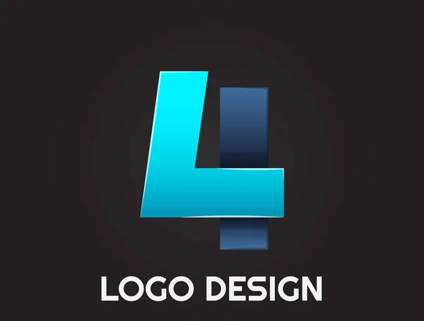 Números Belo Design Design Logotipo — Vetor de Stock