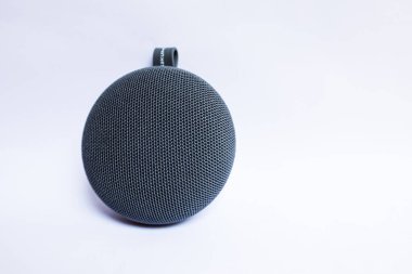 Portable speaker on isolated white background