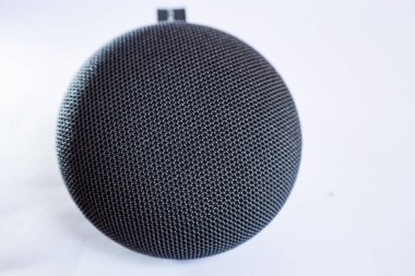 Portable speaker on isolated white background